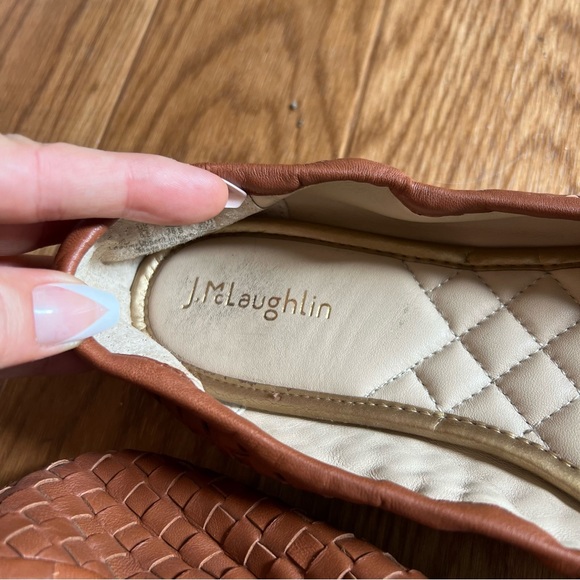J McLaughlin Brown Woven ballet flats size 8.5 - Picture 5 of 6